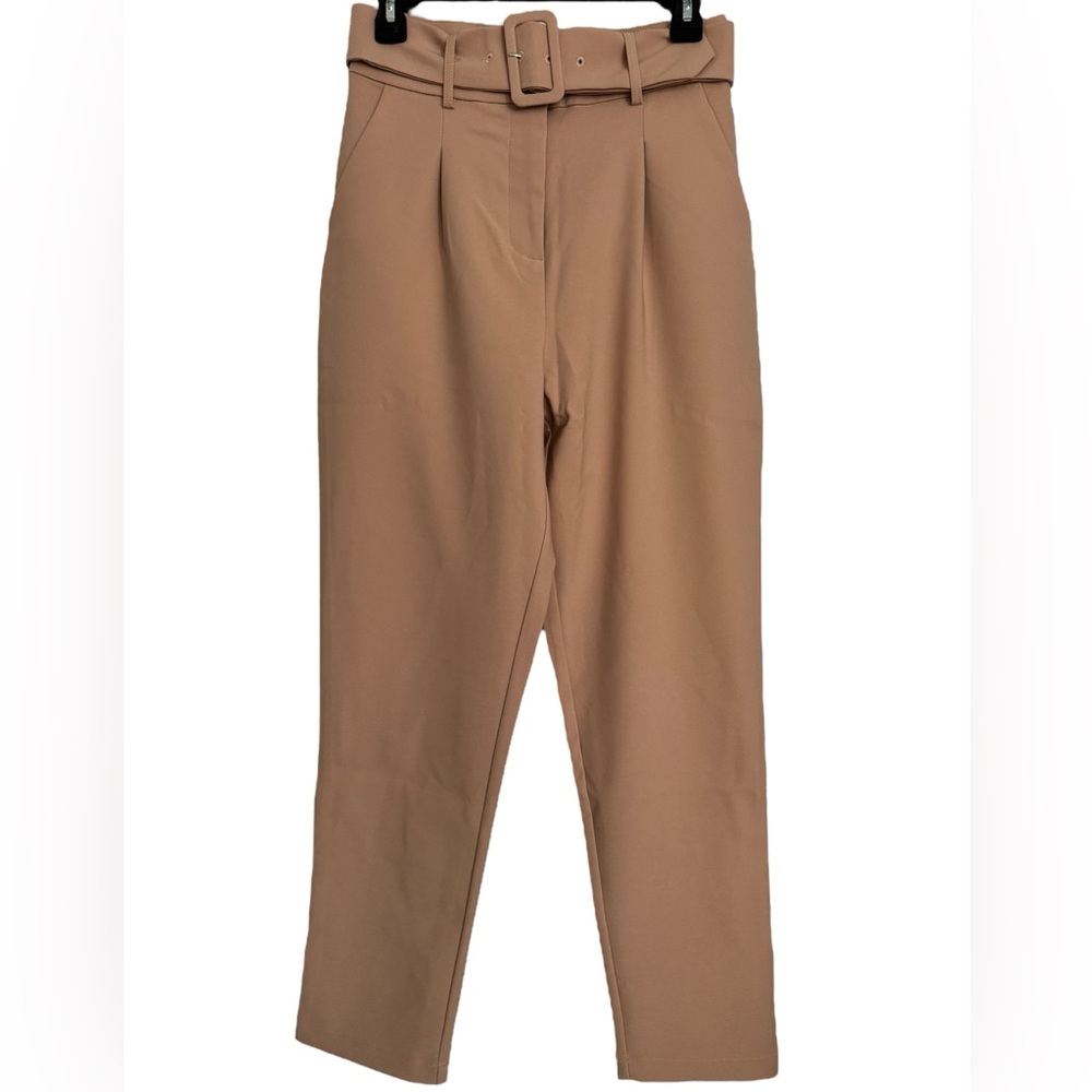 High Waisted Darted Trousers w/ Belt